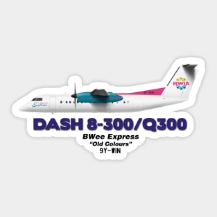 DeHavilland Canada Dash 8-300/Q300 - BWee Express "Old Colours" Sticker